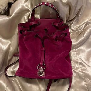 Rebecca Minkoff Blythe Bookbag magenta suede